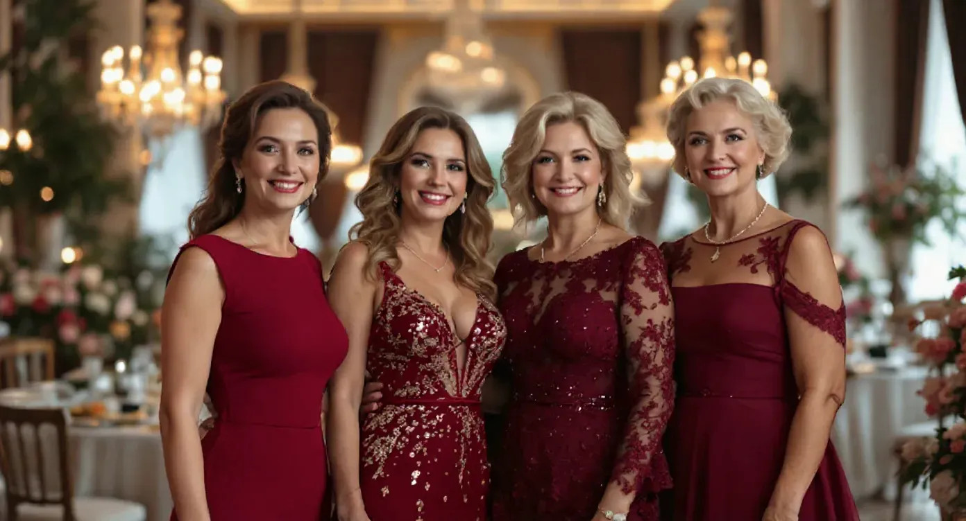 plesové šaty vínové